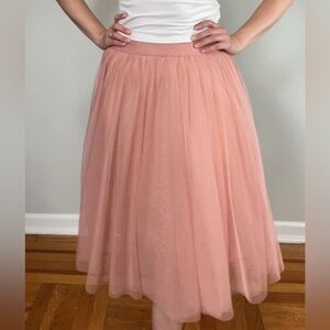 Vintage Pink Tulle Skirt